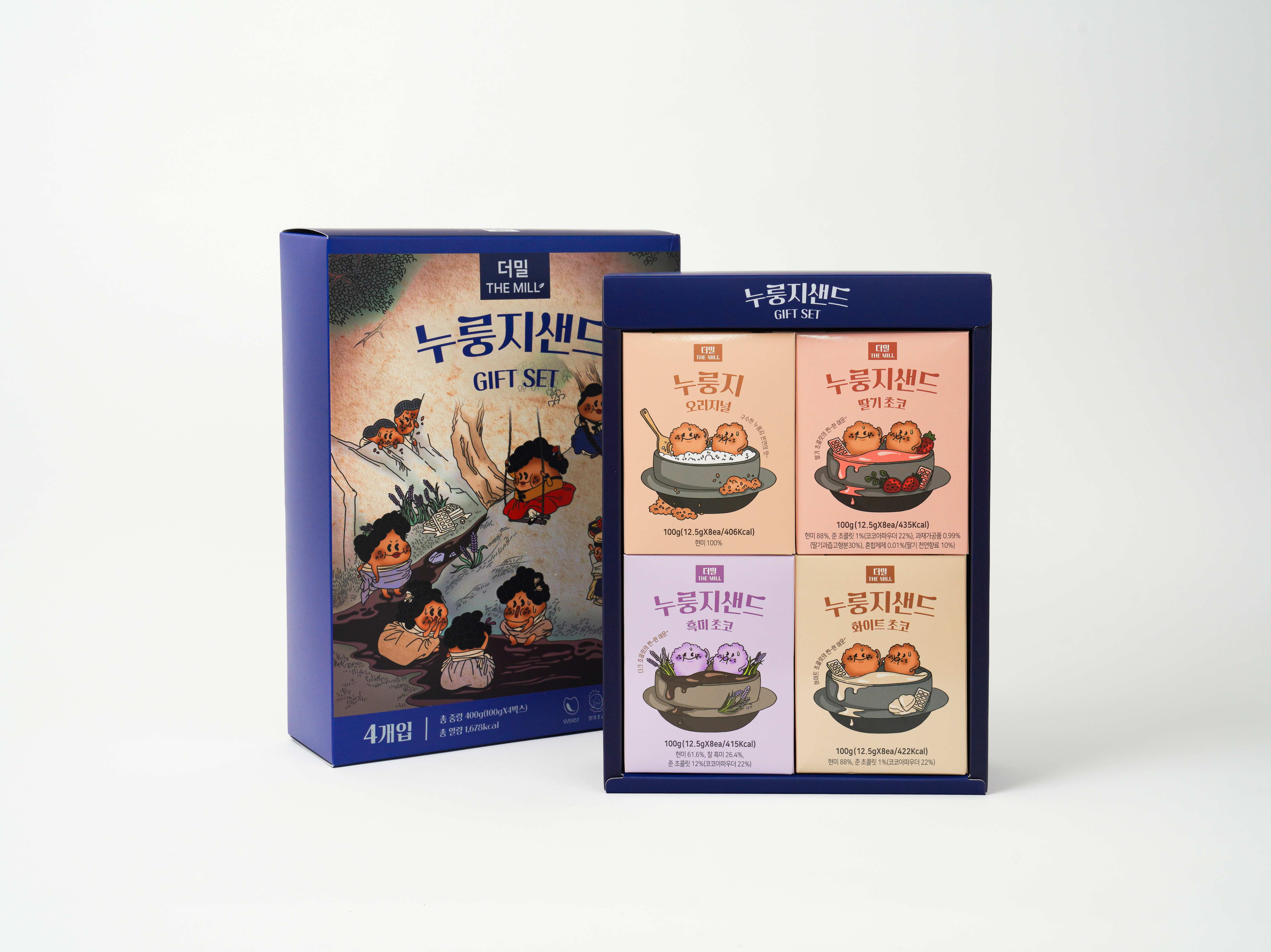 [더밀] 누룽지 샌드 선물세트 400g (100gX4박스)